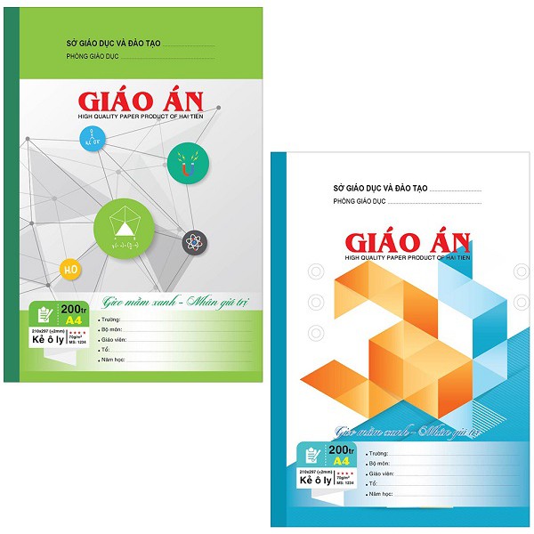 Sổ giáo án, giáo án kẻ ngang ôly