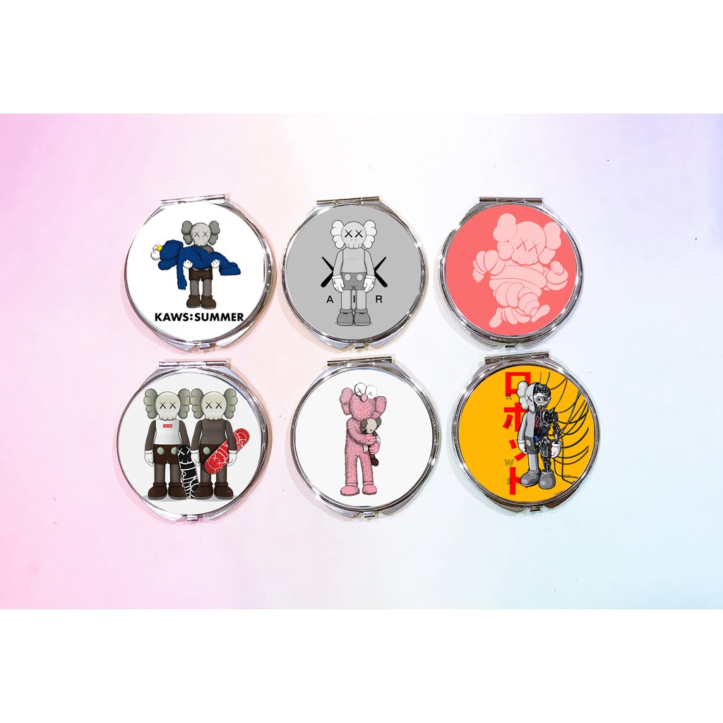 Gương 2 mặt kaws gương pu GPI29 gương hoạt hình cute dễ thương thần tượng