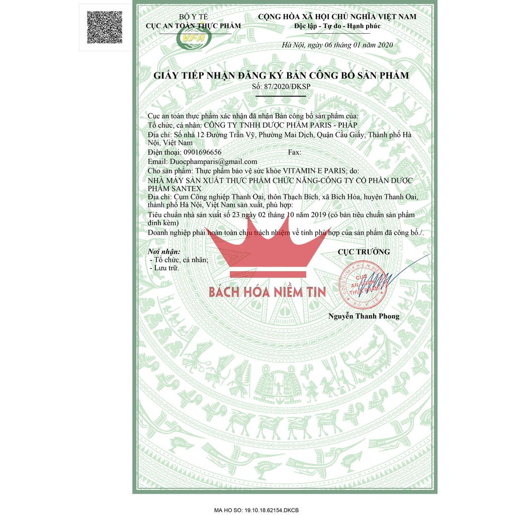 Viên uống Vitamin E 400IU Paris - Bổ sung Vitamin E chống lão hóa- giúp làm đẹp da - Hộp 30 viên Chuẩn GMP