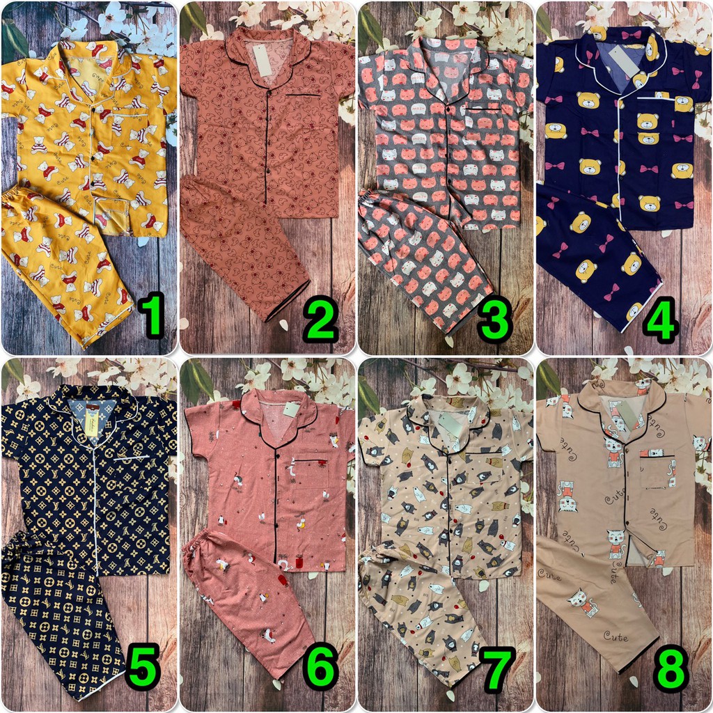 BỘ PIZAMA lửng( lỡ) KATE thái L1 (45-58kg) | BigBuy360 - bigbuy360.vn