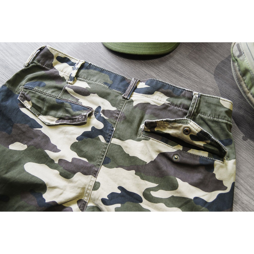 Quần Short Nam Kaki Lính Camo Mỹ Rằn Ri Express Chính Hãng Có Big Size