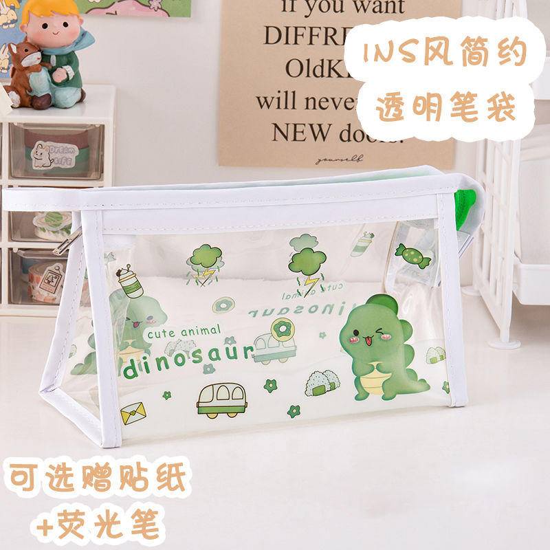 ⭐ iLado ⭐  Túi đựng bút trong suốt cute túi nilong/PVC theme chủ đề nhân vật túi zip nhỏ hộp vải đựng đồ Hộp đựng hộp bút hologram bút cute bọc zip tiểu an văn phòng phẩm Đa Dụng túi đựng đồ dùng cá nhân hình