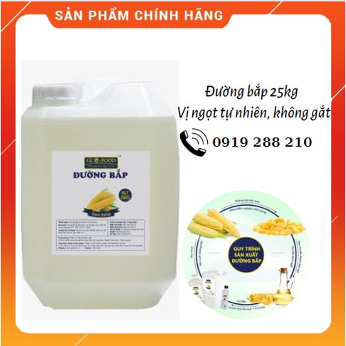 Đường bắp Glofood 25KG vị ngọt thanh không gắt dùng trong pha chế