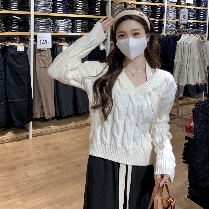 COZOK Áo sweater Tay Dài Dáng Ôm Thời Trang Cá Tính Kiểu Hàn Quốc