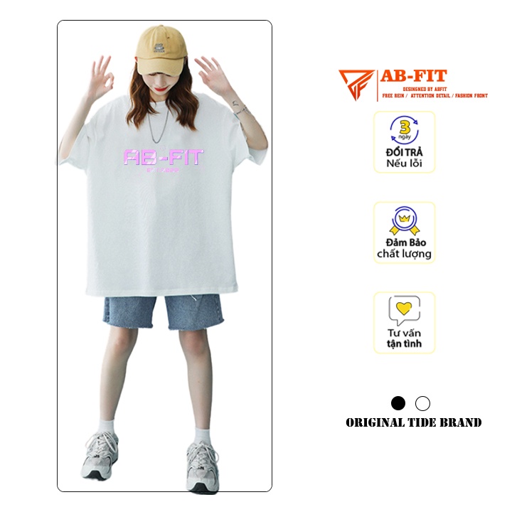 áo thun nam nữ tay lỡ unisex ABFIT áo phông form rộng thun cotton đẹp freesize tee basic