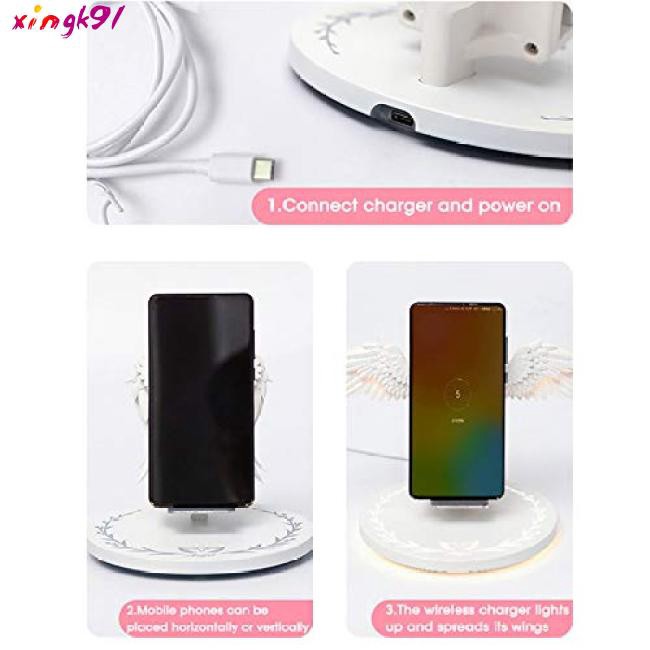 Sale 70% Đế sạc nhanh không dây Qi 10W 3.0 loại C dành cho iPhone / Huawei, white Giá gốc 713,000-2F115