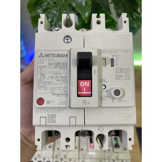 Aptomat ELCB 3 Pha 380V Chống Giật 75A - 30mA -100mA Mitsubitsi Nhật Bản