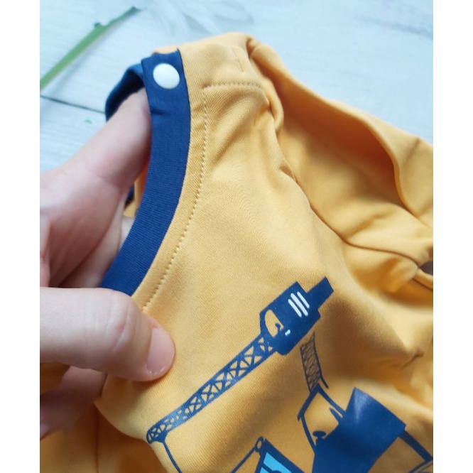 Bộ dài tay cài vai bé trai Dokma - chất cotton Mỹ cao cấp siêu mềm mịn