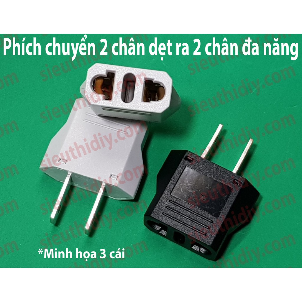 Phích Cắm Chuyển Chân Dẹt Chuẩn Nhật,Mỹ Ra Lỗ Đa Năng Đôi