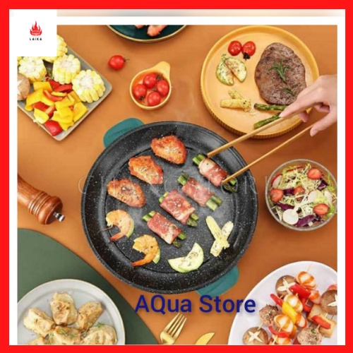 Chảo Nướng Điện Mini Đa Năng Chống Dính 26cm, Chảo nướng phong cách Hàn Quốc