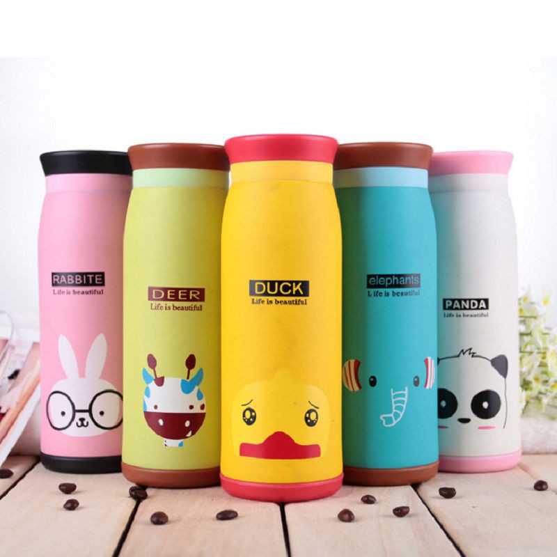 Bình giữ nhiệt hình thú mẫu Hàn Quốc 500ml- 350ml - Giao hàng mẫu ngẫu nhiên