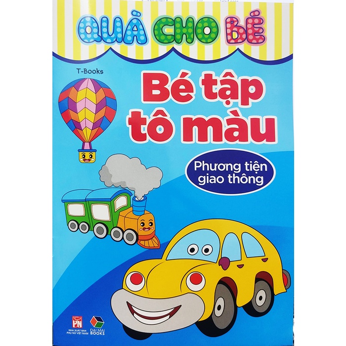 Sách tô màu - Quà cho bé - Combo 12 cuốn bé tập tô màu Đại Mai books