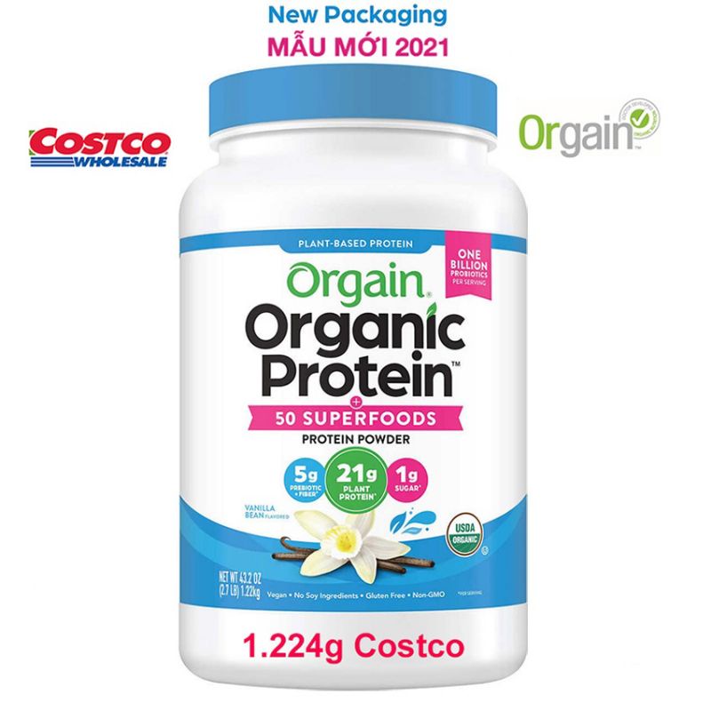 [Date10/2023] Bột đạm thực vật hữu cơ Orgain Organic Protein 1,22kg