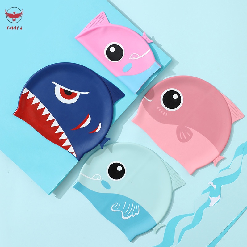 Nón Bơi Silicone 3D Chống Nước/Chống Nắng Linh Hoạt Hoạt Hình Cho Bé