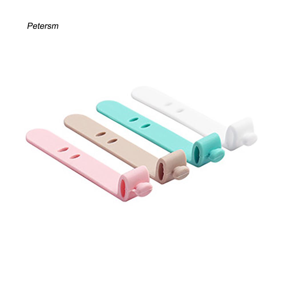 Set 4 phụ kiện quấn dây cáp/tai nghe bằng silicon tiện dụng kích thước 6cm x 1cm