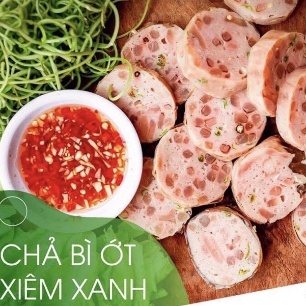 Chả lụa da heo ớt xiêm xanh nhà làm loại kí 4 đòn