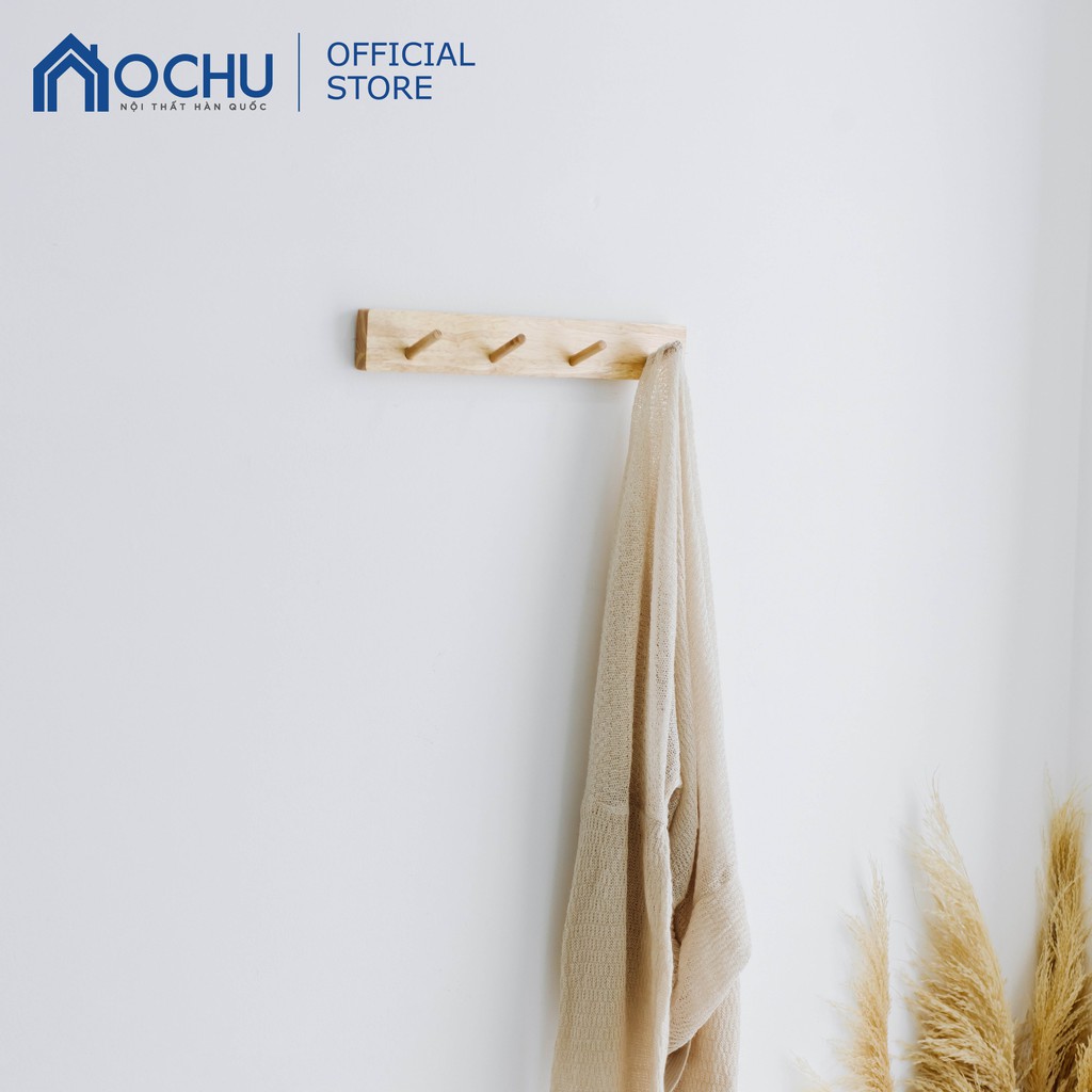 Móc gỗ treo gắn tường OCHU giá treo quần áo đồ đa năng MANDY 4F Nội thất thông minh decor phòng ngủ