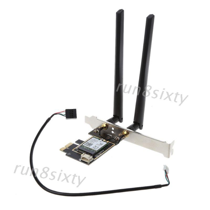 R*SIX* Desktop PCI-E Wireless Adapter Converter With 1730Mbps WiFi Network Card 9260NGW For Intel Bluetooth