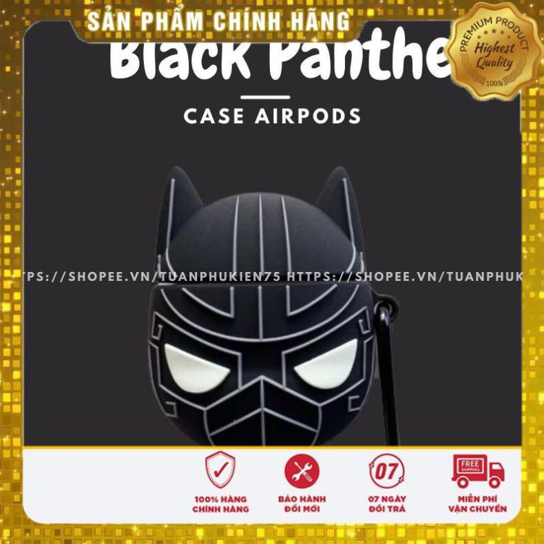 Airpods Case ⚡ Freeship ⚡ BLACK PANTHER⚡ Case Tai Nghe Không Dây Airpods 1/ 2/ i12 - Châts Case Store