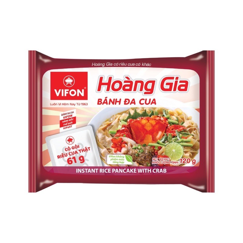  BÁNH ĐA CUA HOÀNG GIA VIFON GÓI 120G 🆘 CÓ GÓI RIÊU CUA THẬT 61G | BigBuy360 - bigbuy360.vn