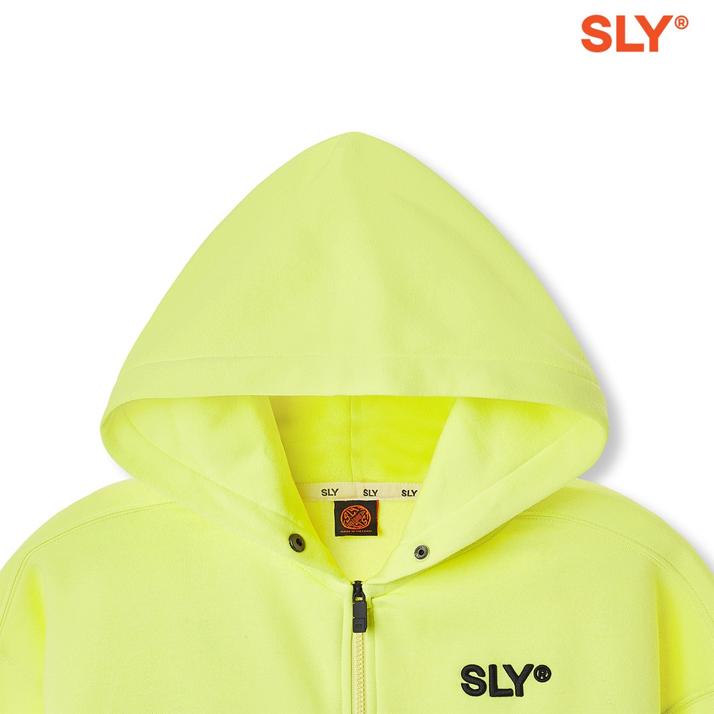 Áo Khoác Nỉ Bông SLY màu xanh neon
