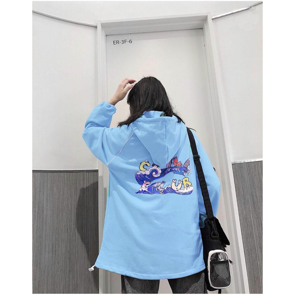 Áo khoác nỉ nam nữ form rộng, có dây kéo, chống nắng in hình CHILL CLUB cực xinh (ảnh thật) | BigBuy360 - bigbuy360.vn