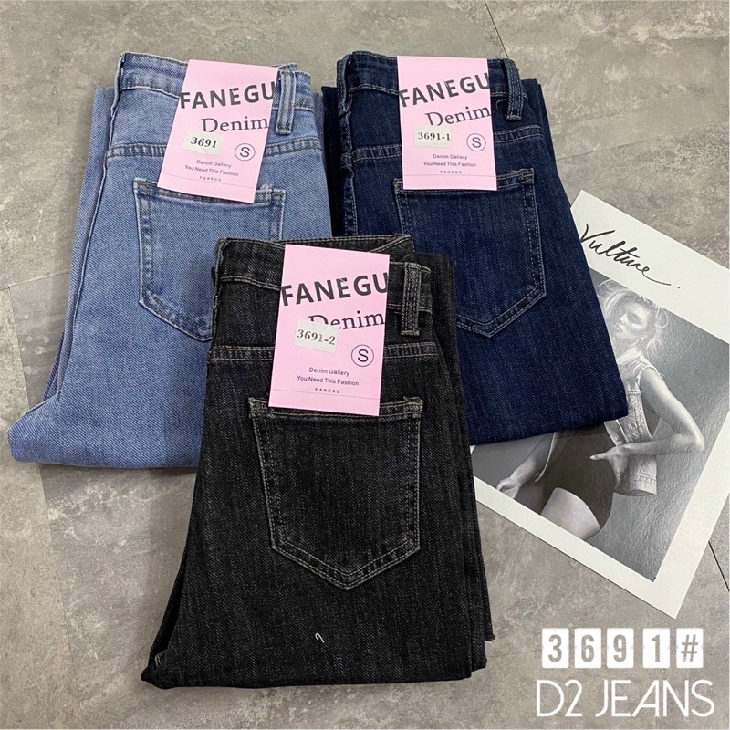 Quần jeans ống đứng cạp cao - mã 3691 ảnh thật Hương Muối | BigBuy360 - bigbuy360.vn