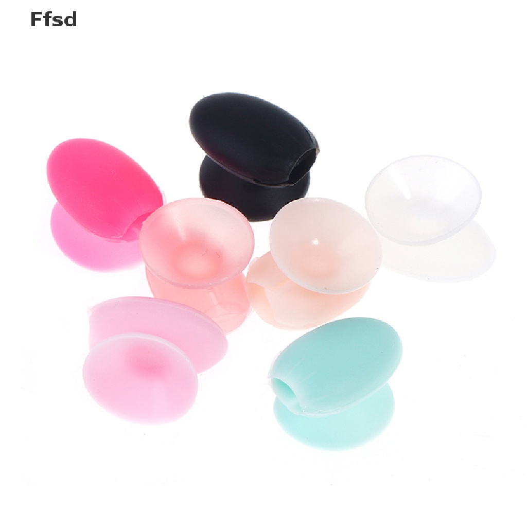 {Ffsd} Bộ 5 Vỏ Bọc Silicon Bảo Vệ Cọ Trang Điểm Môi * Bán Chạy