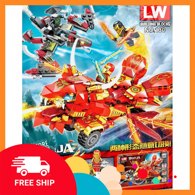 Lego Ninjago LW No.130 Lắp Ráp Chiến Xa Rồng Lửa - Fire Dragon Force ( 616 Mảnh )[ Có Sẵn ]