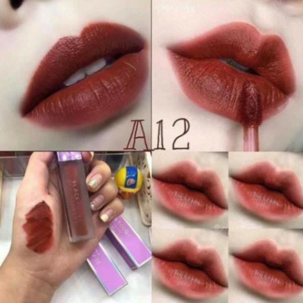 [ 𝑪𝒉𝒖𝒂̂̉𝒏 𝑪𝒉𝒊́𝒏𝒉 𝑯𝒂̃𝒏𝒈 ] Son Black Rouge A12 ⚡️ Son Kem Lì Cao Cấp Không Chì | Thế Giới Skin Care