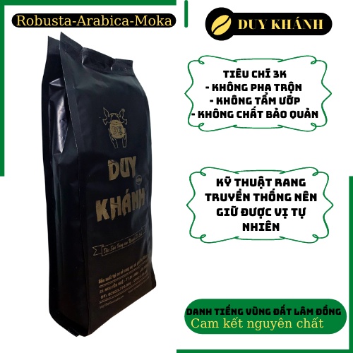 [500Gr] Cà phê rang xay nguyên chất Duy Khánh, thơm ngon, hậu vị ngọt, hợp Gu mạnh - Đặc sản cao nguyên Di Linh Lâm Đồng | BigBuy360 - bigbuy360.vn