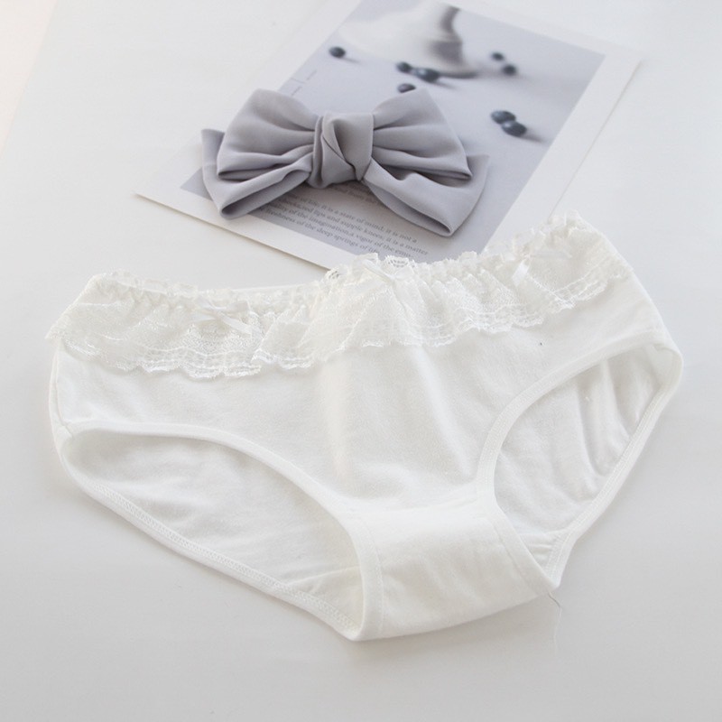 Quần Lót Nữ - Quần Lót Nữ Cotton DAN STORE combo 4 chiếc dễ thương tông XANHTRANG