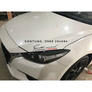 Tem dán nắp capo Sport Mind Mazda Speed