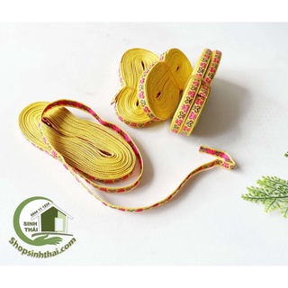 Dây thổ cẩm màu vàng bản rộng 1cm - Chọn kích thước