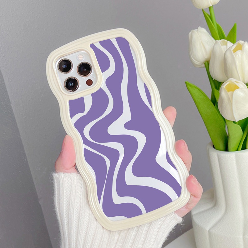 Ốp lưng iphone Ốp điện thoại mềm trong suốt Suntaiho kiểu gợn sóng thích hợp cho iPhone 11 Pro 11 12 13 Pro max XS max XR 7 plus 8plus