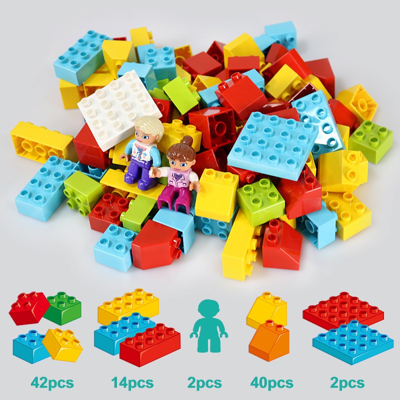 BILEGOX 100 miếng ghép cơ bản Lego duplo SIMPIM NLG0069