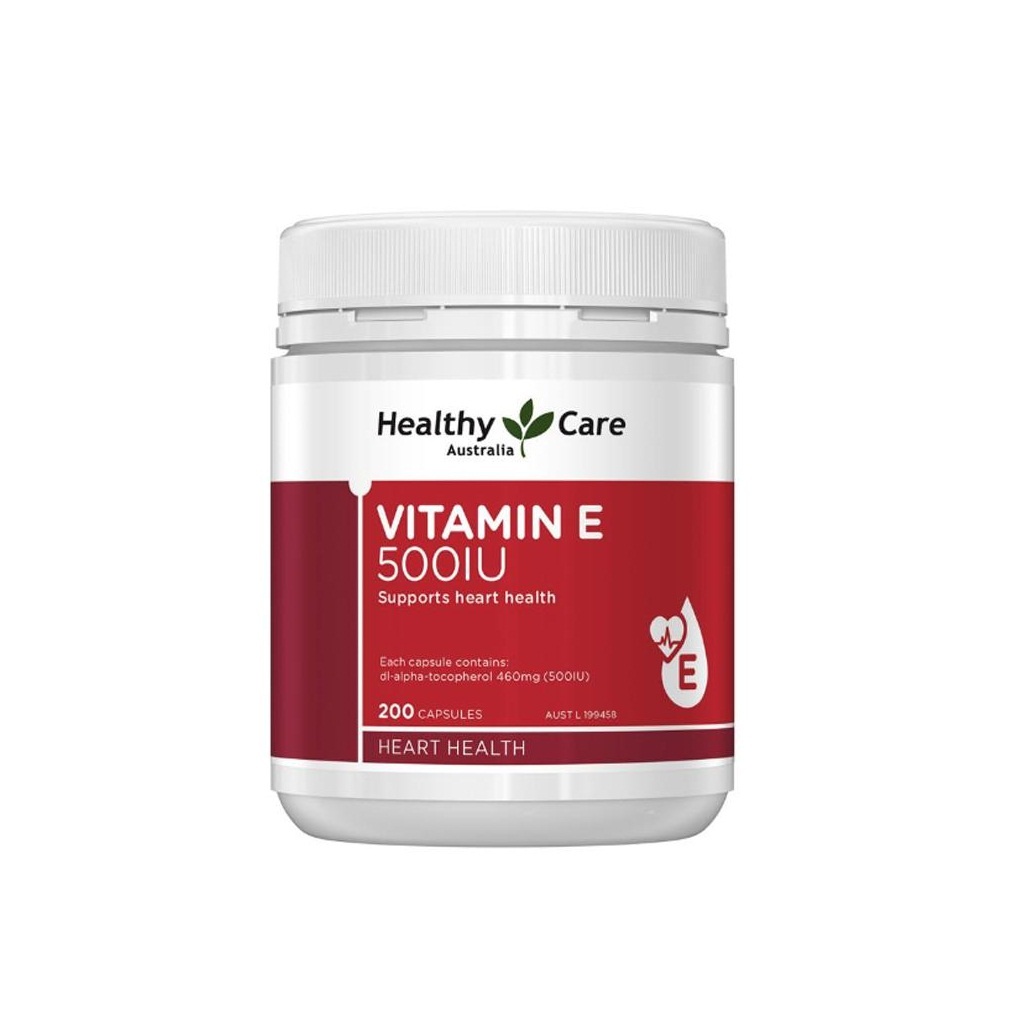 Viên Uống Bổ Sung Vitamin E Của Úc Vitamin E Healthy Care 500IU 200 Viên- đẹp Da,cân Bằng Nội Tiết,chống Lão Hóa