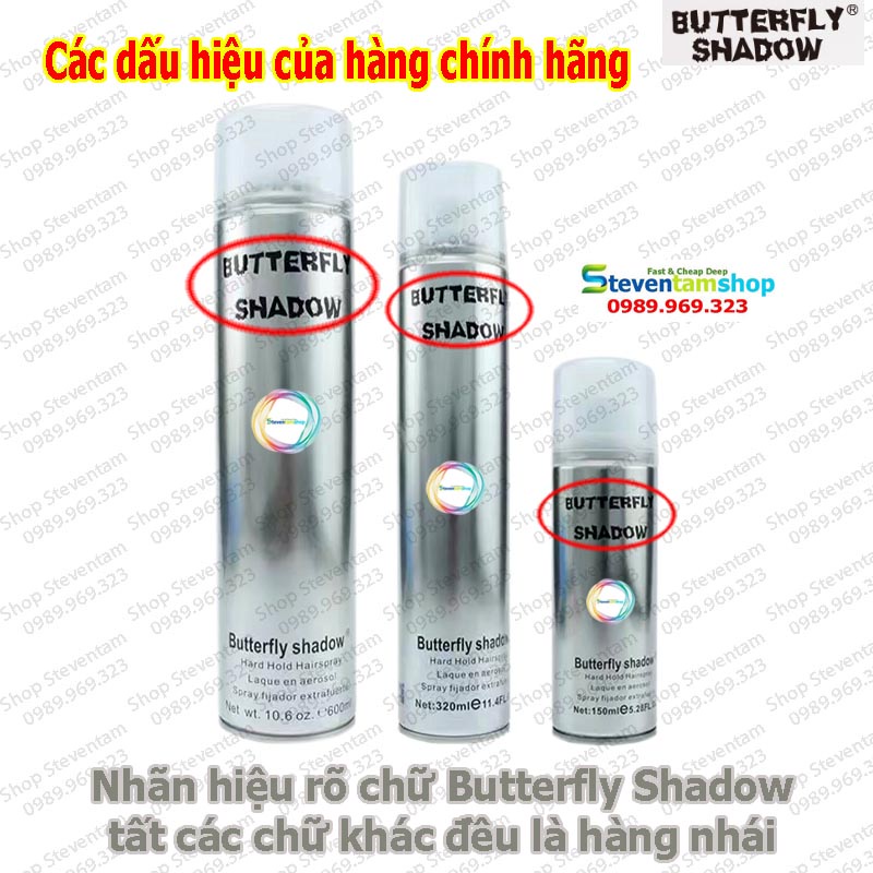 Keo xịt tóc Butterfly Shadow 600ml