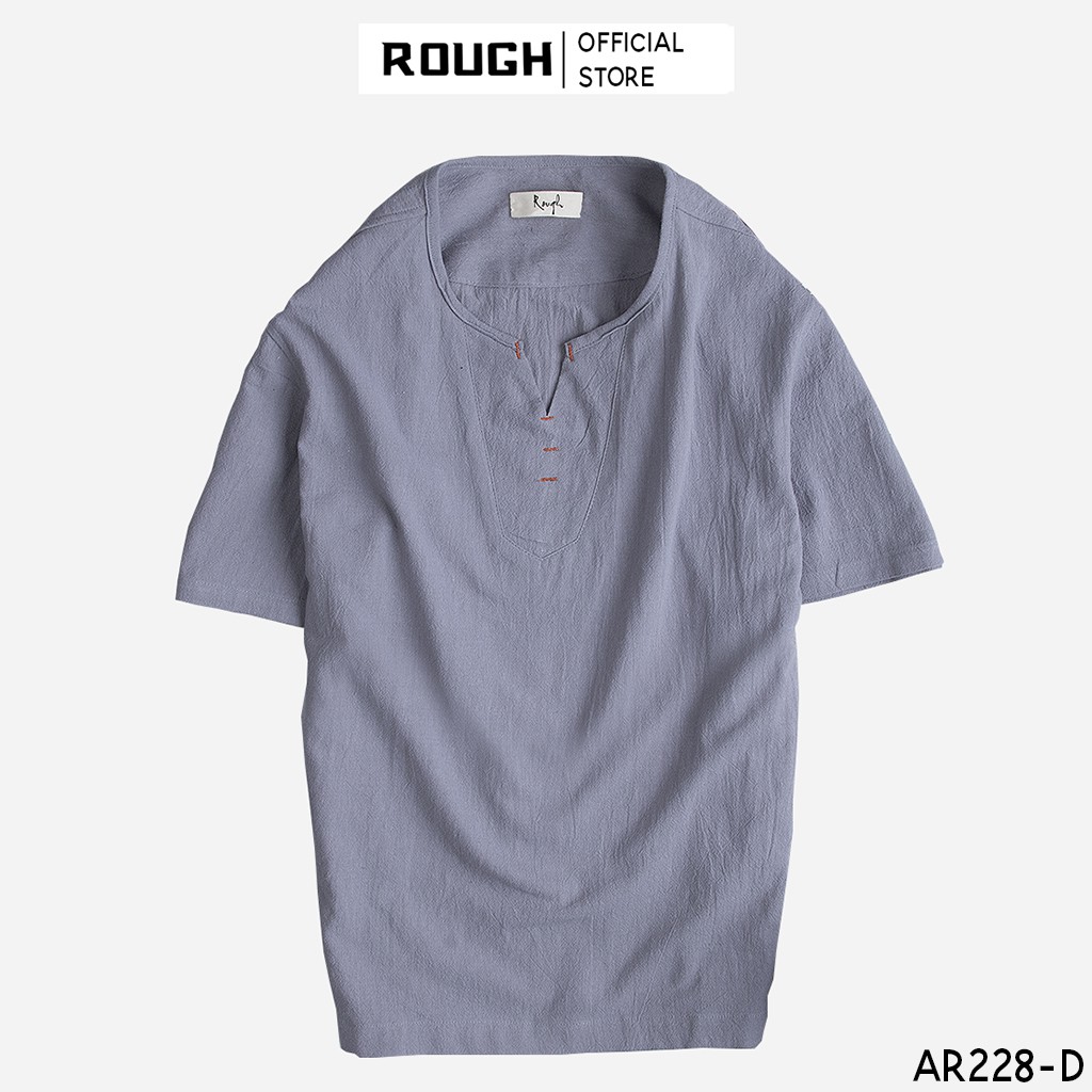 Áo Cổ V Cộc Vải LINEN ROUGH cao cấp