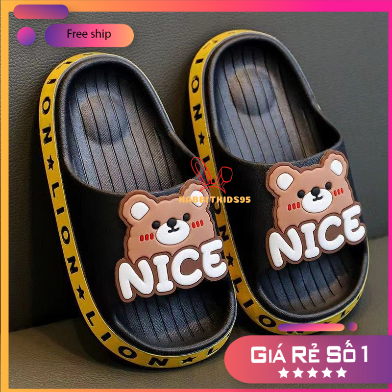 Dép cho bé,Dép lê gấu nổi cho bé trai bé gái