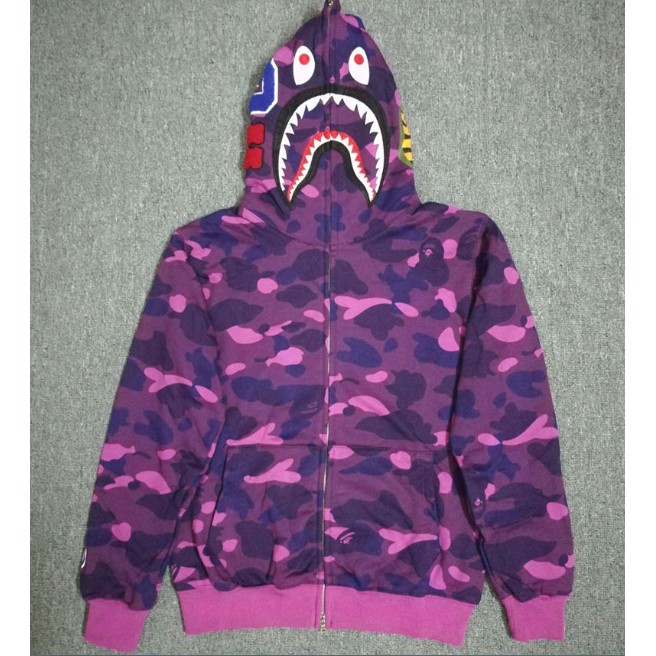 ⚡️HOT SALE⚡️Áo khoác Bape Shark Cá Mập camo Blue, Tím, Đỏ... (AKH50)