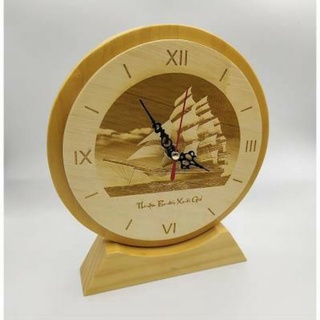Đồng Hồ Gỗ Để Bàn - Khắc Laser : ( 20x20cm )