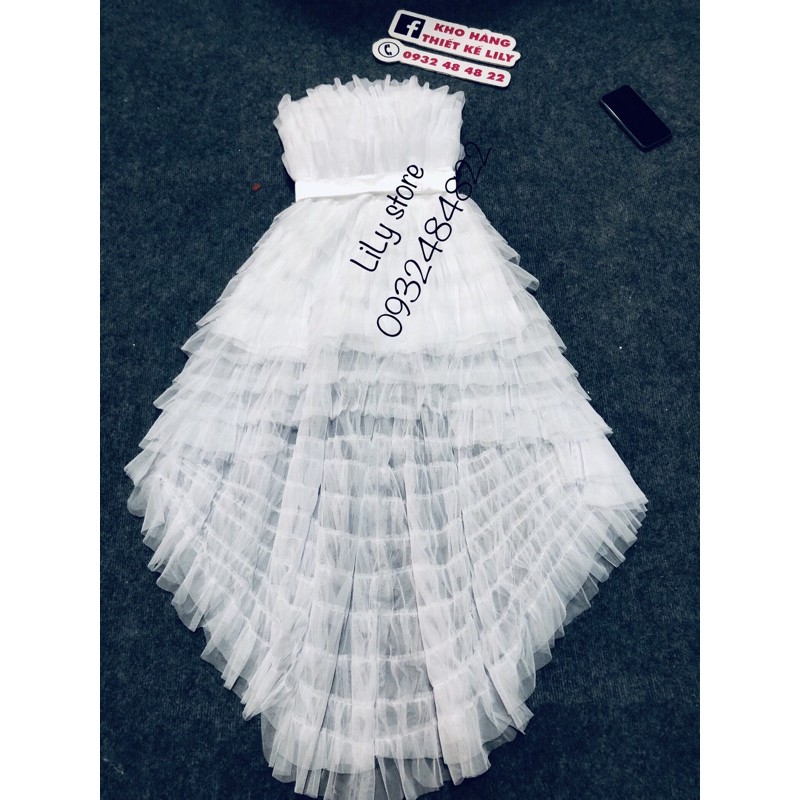 ĐẦM CÚP TẦNG ĐUÔI TÔM CỰC XINH ( ảnh và video thật 1000% )