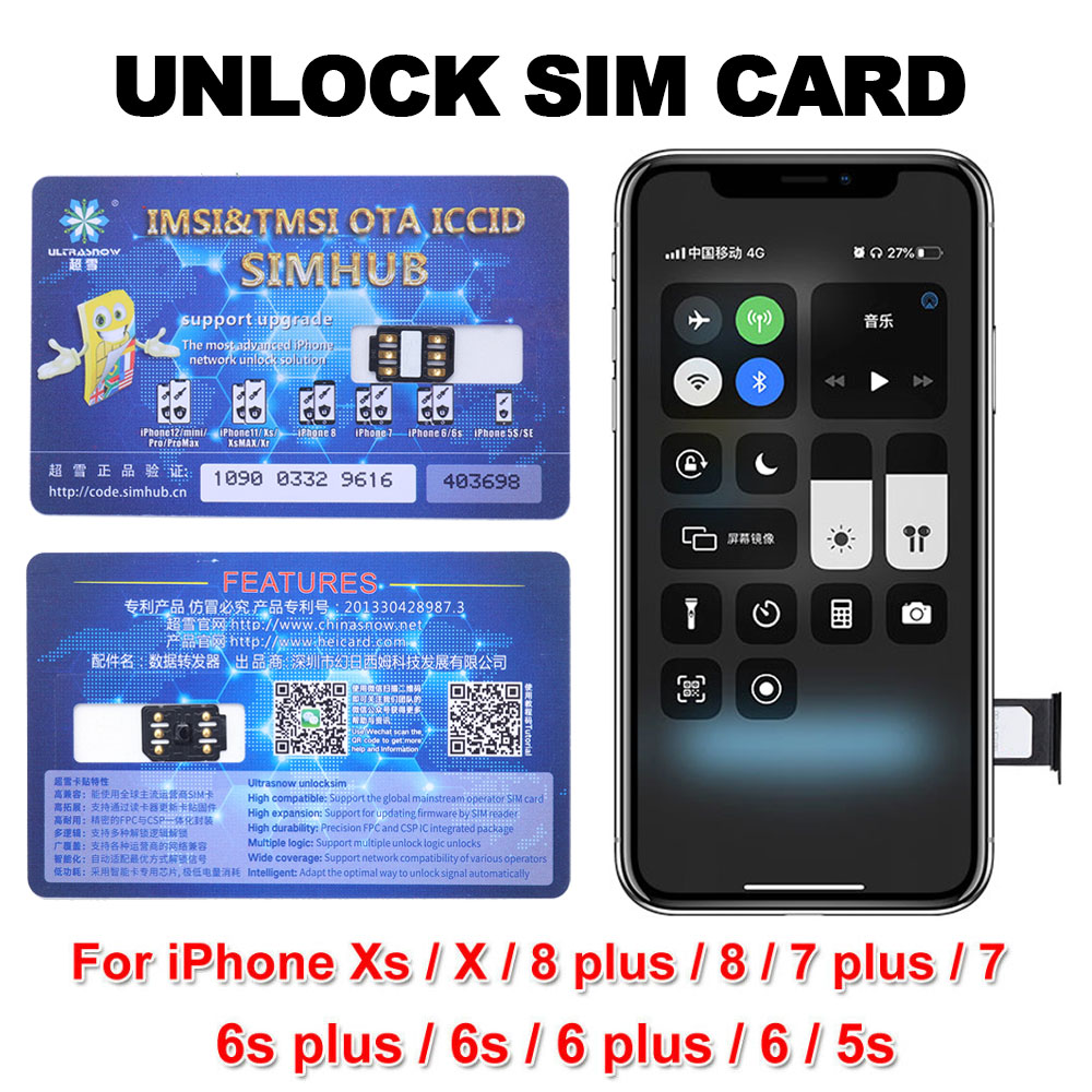 Chip Mở Khóa Sim Iccid Ios 14.4 Cho Iphone X Xs 8 7 Plus