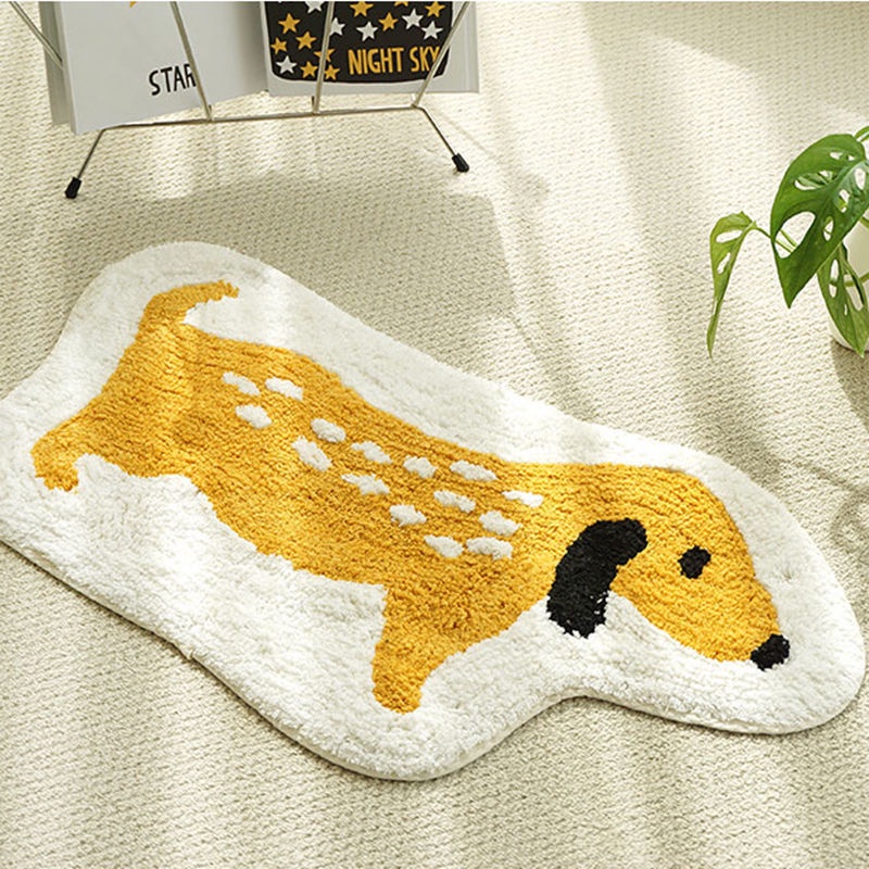 Thảm Chùi Chân Chống Trượt Thấm Hút Tốt Hình Động Vật Dễ Thương