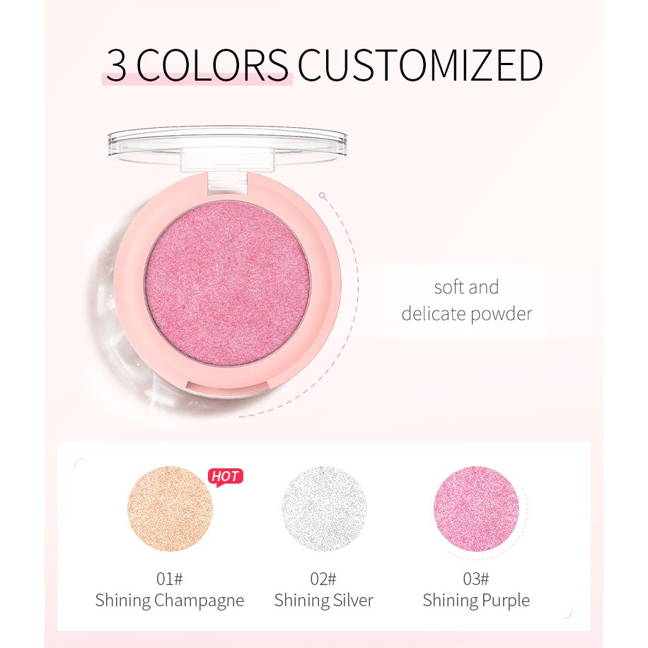 Phấn Bắt Sáng LAIKOU 6g 3 Màu Ánh Nhũ Trang Điểm Chống Thấm Nước