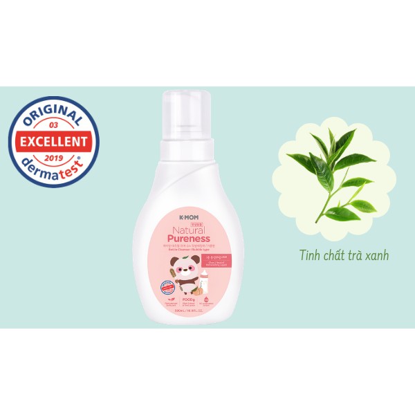 (Chính hãng) Nước rửa bình sữa và rau củ quả Organic K-MOM Hàn Quốc 500ml