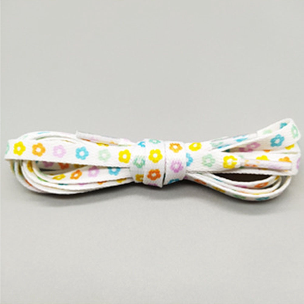 Một Cặp Dây Buộc Giày In Hoa Nhiều Màu Sắc Dễ Thương Dành Cho Bé Gái