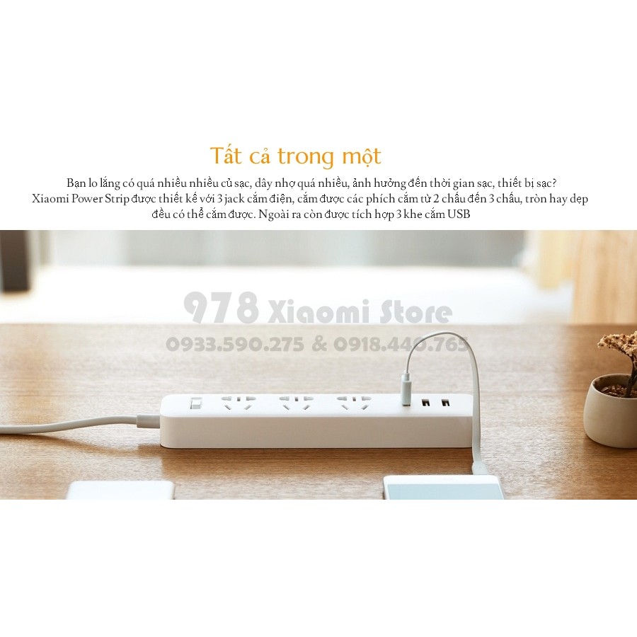 Ổ điện Xiaomi Mi Power Strip - Ổ CẮM ĐIỆN XIAOMI POWER STRIP