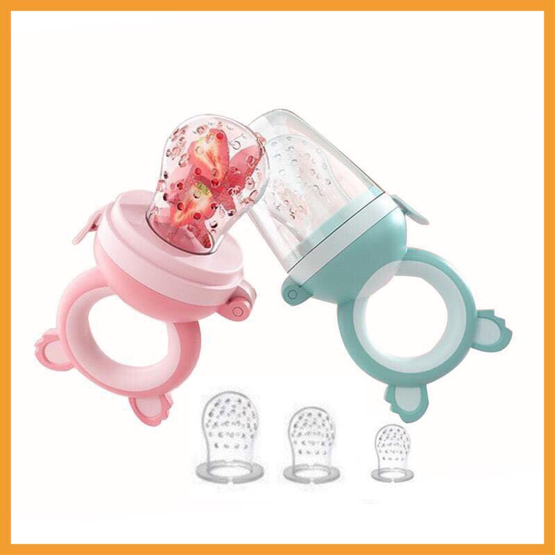 Túi nhai chống hóc cao cấp Babuu cho bé tập nhai (tặng kèm 2 túi nhai và dây giữ)